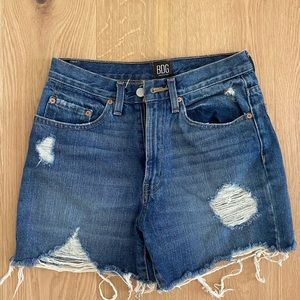 Urban Outfitters High Rise Mid-Length Jean Shorts